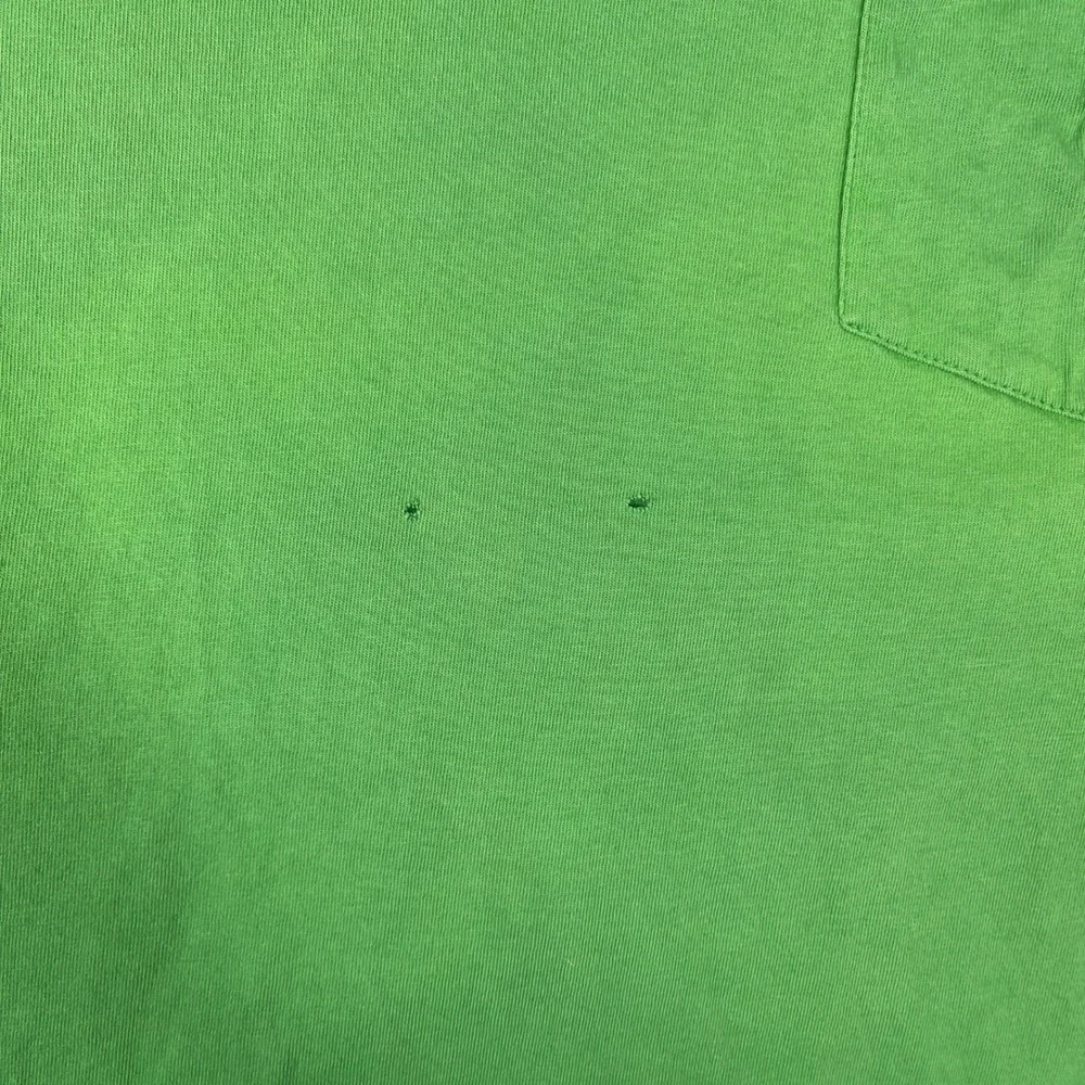Vintage Polo Ralph Lauren Single Stitch Pocket T-Shirt Mens XL Green